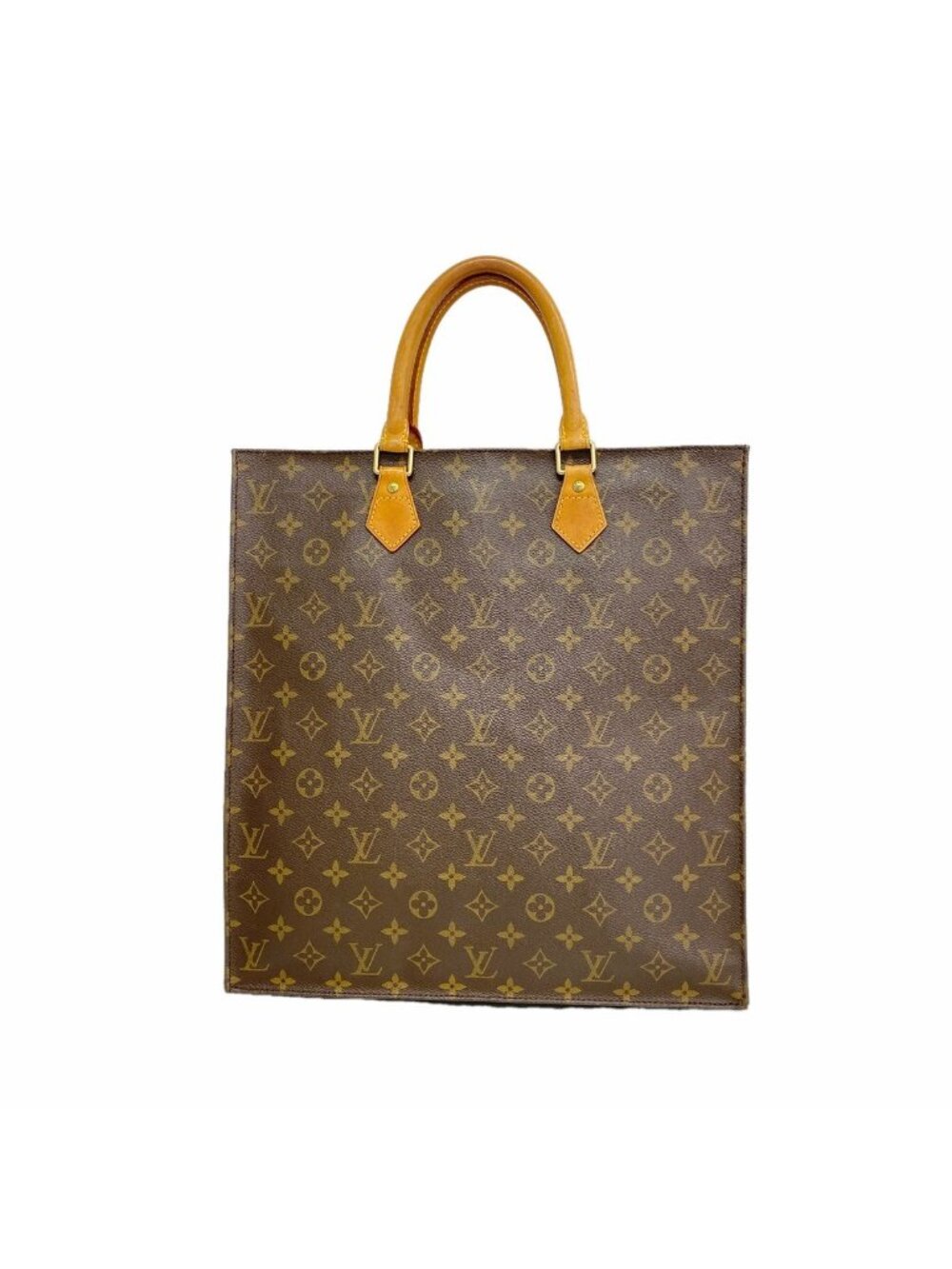 Louis Vuitton Tote Bag Monogram Sac Plat Brown